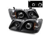 For 98 07 Lexus LX470 Dual CCFL Angel Eye Halo Projector Headlights Black