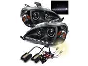 4300K HID For 98 01 Mercedes Benz W163 ML Black DRL LED Projector Headlights