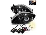4300K HID For 06 11 Eclipse LED Eyelids Halo Projector Headlights Black
