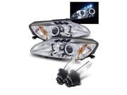 6000K HID For 00 03 Honda S2000 AP1 Angel Eye Halo Projector Headlights Chrome