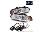 6000K HID For 97 03 BMW E39 525 528 530 540 M5 Halo Projector Headlights Chrome