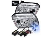 8000K HID For 05 07 Magnum Chrome Halo LED Eyelids Projector Headlights Lamps