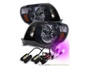 12000K HID For 05 11 Toyota Tacoma Aftermarket Crystal Headligths Black Amber