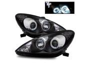 For 02 03 Lexus ES300 04 06 ES330 CCFL Angel Eye Halo Projector Headlights Black