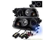 8000K Xenon HID For 06 10 Dodge Charger LED Halo Projector Headlights Black