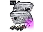 12000K HID For 05 07 Magnum Chrome Halo LED Eyelids Projector Headlights Lamps