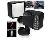 Modifystreet® For 07 15 Jeep Wrangler JK Side Towing Mirrors w White LED DRL Build in Mirror Red Arrow