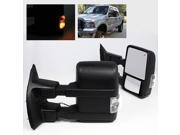 Modifystreet® For 03 07 Ford F250 F350 F450 F550 Super Duty Power Extendable Telescopic Towing Mirrors w Heat Defrost Clear Lens LED Signal