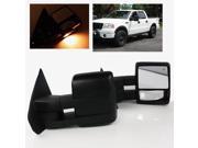 Modifystreet® For 07 14 Ford F150 Power Extendable Telescopic Towing Mirrors w Heated Defrost LED Signal Puddle Lights