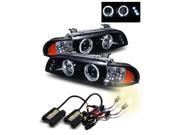 4300K HID For 01 03 BMW E39 525 530 540 Halo Projector Headlights Glossy Black