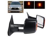 Modifystreet® For 07 17 Toyota Tundra 08 17 Sequoia Power Extendable Telescopic Towing Mirrors w Heat Defrost LED Signal