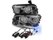 8000K Xenon HID/For 06-10 Dodge Charger Halogen Type Smoke Crystal Headlights 8000K Xenon HID/For 06-10 Dodge Charger Halogen Type Smoke Crystal Headlights