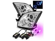 12000K HID For 06 09 Ford Fusion LED Angel Eye Halo Projector Headlights Chrome
