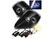 4300K HID For 00 05 Eclipse Dual Halo LED Strip Black Projector Headlights Lamp