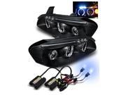 8000K HID For 00 01 Maxima Black Halo LED Eyelids Projector Headlights Lamps