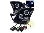 4300K HID For 06 09 Fusion LED Angel Eye Halo Projector Headlights Glossy Black