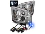 10000K HID For 05 09 Mustang Angel Eye Halo Rings Projector Headlights Chrome