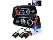 8000K HID For 06 10 Charger Halo Glossy Black Projector Headlights Corner Lamps