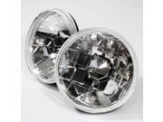 Modifystreet® 4000 4040 5506 H5001 H5006 H5006LL 5.75 Round Semi Sealed Beam Headlights Conversion Kit Chrome Crystal Diamond Cut