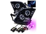 12000K HID For 06 09 Fusion LED Angel Eye Halo Projector Headlights Glossy Black