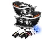 10000K Xenon HID For 04 05 Buick Rendezvous Black Amber Crystal Headlights Lamps