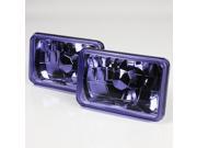 Modifystreet® H4651 H4652 H4656 H4666 4x6 Semi Sealed Beam Headlights Conversion Kit Blue Lens Crystal Housing