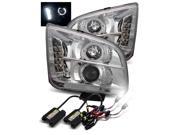 6000K HID For 05 09 Mustang Angel Eye Halo Rings Projector Headlights Chrome