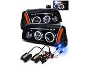 10000K HID For 06 10 Charger Halo Glossy Black Projector Headlights Corner Lamps