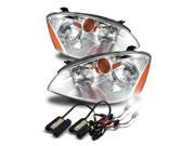 6000K Xenon HID/For 02-04 Nissan Altima Chrome/Amber Crystal Headlights Lamps 6000K Xenon HID/For 02-04 Nissan Altima Chrome/Amber Crystal Headlights Lamps