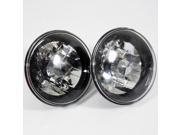 Modifystreet® H6014 H6015 H6017 H6052 H6024 7 Round Semi Sealed Beam Headlights Conversion Kit Black Crystal
