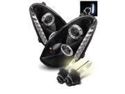 4300K HID For 05 06 Infiniti G35 4DR Black Halo Projector Headlights Lamps