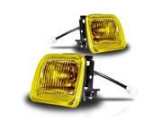 For 96 98 Honda Civic 2 3 4DR Yellow Fog Lights Driving Bumper Lamps w Switch