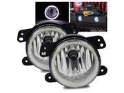 FOR 07 16 JEEP WRANGLER JK EURO CLEAR SMD HALO FOG LIGHTS BUMPER DRIVING LAMPS