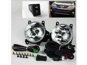 For 2013 2015 Toyota Rav4 Land Cruiser Clear Left Right Fog Lights Driving Lamps