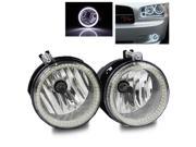 FOR 07 10 DODGE NITRO LEFT RIGHT SMD HALO CLEAR FOG LIGHTS BUMPER DRIVING LAMPS