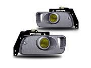 For 92 95 Honda Civic 2 3DR JDM Yellow Fog Lights Driving Bumper Lamps w Switch