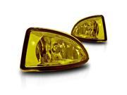 For 04 05 Honda Civic 2 4DR JDM Yellow Fog Lights Driving Bumper Lamps w Switch