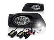 *6000K Pure White HID Kit* For 06 07 Accord 4DR JDM Clear Fog Lights w Switch