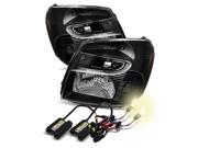 4300K Xenon HID For 2005 2009 Chevy Quinox Stock Style Black Crystal Headlights