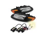 4300K Xenon HID/For 96-00 Sebring Convertible Black/Amber Crystal Headlights 4300K Xenon HID/For 96-00 Sebring Convertible Black/Amber Crystal Headlights