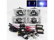 Modifystreet® 10000K H4-3 Bi-Xenon Hi/Low HID + 4PC Blue LED Ring H4651/H4652/H4656/H4666 4x6 Semi-Sealed Beam Headlights Conversion - Chrome Crystal Diamond C Modifystreet® 10000K H4-3 Bi-Xenon Hi/Low HID + 4PC Blue LED Ring H4651/H4652/H4656/H4666 4x6 Semi-Sealed Beam Headlights Conversion - Chrome Crystal Diamond C