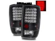 For 97-02 Ford Expedition Euro Black LED Tail Lights Rear Brake Lamps For 97-02 Ford Expedition Euro Black LED Tail Lights Rear Brake Lamps