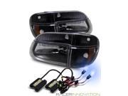 8000K HID/For 95-01 Explorer/Mountaineer Crystal Headlights/Corner Light Black 8000K HID/For 95-01 Explorer/Mountaineer Crystal Headlights/Corner Light Black