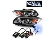 8000K HID/12-15 Civic 4DR/12-13 Civic 2DR LED Tube Black Projector Headlights 8000K HID/12-15 Civic 4DR/12-13 Civic 2DR LED Tube Black Projector Headlights