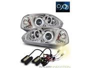 4300K Xenon HID/For 96-98 Honda Civic EK Halo Projector Headlights Chrome 4300K Xenon HID/For 96-98 Honda Civic EK Halo Projector Headlights Chrome