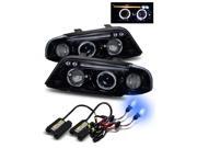 10000K HID/For 96-99 Audi A4 Glossy Black Halo/LED Eyelids Projector Headlights 10000K HID/For 96-99 Audi A4 Glossy Black Halo/LED Eyelids Projector Headlights