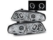 For 99-01 BMW E36 4DR Chrome Angel Eye Halo Projector Headlights 323/325/328/330 For 99-01 BMW E36 4DR Chrome Angel Eye Halo Projector Headlights 323/325/328/330