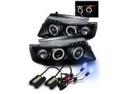 8000K HID/For 97-00 VW Passat Black Dual Halo/LED Eyelids Projector Headlights 8000K HID/For 97-00 VW Passat Black Dual Halo/LED Eyelids Projector Headlights