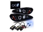 8000K HID/For 99-05 Pontiac Grand Am Glossy Black Dual Halo Projector Headlight 8000K HID/For 99-05 Pontiac Grand Am Glossy Black Dual Halo Projector Headlight