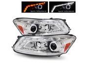 For 08-12 Honda Accord 4 Door Sedan Chrome Dual Halo Projector Headlights Lamps For 08-12 Honda Accord 4 Door Sedan Chrome Dual Halo Projector Headlights Lamps